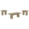Decker 3-piece Coffee and End Table Set Natural Oak / CS-706468-S3
