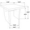 Decker Square Occasional Side End Table Black / CS-706477