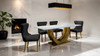 Portanova 6 Pc. Dining Table Set / FM33003GD-T-7PC-15BK
