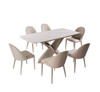 Lenvik Dining Table, Brown/White / FM3700BR-T-TABLE