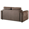 Amador Chenille Upholstered Track Arm Loveseat Chocolate / CS-511235