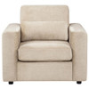Amador Chenille Upholstered Track Arm Accent Chair Camel / CS-511233