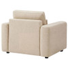 Amador Chenille Upholstered Track Arm Accent Chair Camel / CS-511233