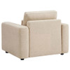 Amador 3-piece Chenille Upholstered Track Arm Sofa Set Camel / CS-511231-S3