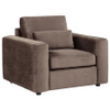 Amador Chenille Upholstered Track Arm Accent Chair Chocolate / CS-511236