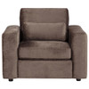 Amador Chenille Upholstered Track Arm Accent Chair Chocolate / CS-511236