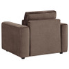Amador Chenille Upholstered Track Arm Accent Chair Chocolate / CS-511236