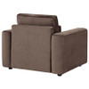Amador Chenille Upholstered Track Arm Accent Chair Chocolate / CS-511236