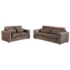 Amador 2-piece Chenille Upholstered Track Arm Sofa Set Chocolate / CS-511234-S2