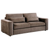 Amador 2-piece Chenille Upholstered Track Arm Sofa Set Chocolate / CS-511234-S2