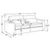 Amador 3-piece Chenille Upholstered Track Arm Sofa Set Chocolate / CS-511234-S3