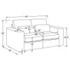 Amador 3-piece Chenille Upholstered Track Arm Sofa Set Chocolate / CS-511234-S3