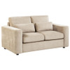 Amador Chenille Upholstered Track Arm Loveseat Camel / CS-511232