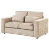 Amador Chenille Upholstered Track Arm Loveseat Camel / CS-511232