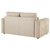 Amador Chenille Upholstered Track Arm Loveseat Camel / CS-511232