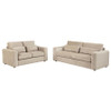 Amador 2-piece Chenille Upholstered Track Arm Sofa Set Camel / CS-511231-S2