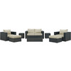 Sojourn 8 Piece Outdoor Patio Sunbrella® Sectional Set by Modway / EEI-1880
