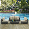 Sojourn 5 Piece Outdoor Patio Sunbrella® Sectional Set by Modway / EEI-1882