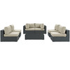Sojourn 7 Piece Outdoor Patio Sunbrella® Sectional Set by Modway / EEI-1883