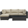 Sojourn 5 Piece Outdoor Patio Sunbrella® Sectional Set by Modway / EEI-1890
