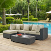 Sojourn 5 Piece Outdoor Patio Sunbrella® Sectional Set by Modway / EEI-1890