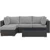 Sojourn 5 Piece Outdoor Patio Sunbrella® Sectional Set by Modway / EEI-1890