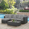 Sojourn 5 Piece Outdoor Patio Sunbrella® Sectional Set by Modway / EEI-1890