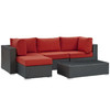 Sojourn 5 Piece Outdoor Patio Sunbrella® Sectional Set by Modway / EEI-1890