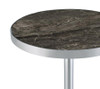 Cazen Round Faux Marble Top Pedestal Side Table Grey / CS-930134