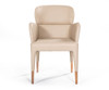 Ogden Modern Beige & Rosegold Dining Armchair / VGCSACH-17193