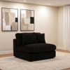 Blaine Upholstered Armless Chair Chocolate / CS-509877