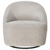 Leon Chenille Upholstered Swivel Accent Chair Beige / CS-903411