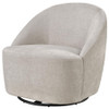 Leon Chenille Upholstered Swivel Accent Chair Beige / CS-903411