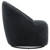 Leon Chenille Upholstered Swivel Accent Chair Black / CS-903413