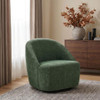 Leon Chenille Upholstered Swivel Accent Chair Green / CS-903412
