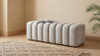 Summer Chenille Upholstered Channel Accent Bench Beige / CS-910411