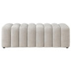 Summer Chenille Upholstered Channel Accent Bench Beige / CS-910411