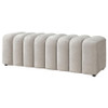 Summer Chenille Upholstered Channel Accent Bench Beige / CS-910411