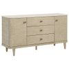 Lucaire 2-door 3-drawer Cultured Marble Top Sideboard Sandstone / CS-105965