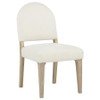 Lucaire Curved High Back Upholstered Dining Chair Cream (Set of 2) / CS-105966