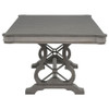 Cresswell 104-inch Double Pedestal Extension Dining Table Weathered Taupe / CS-107451