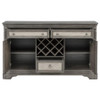 Cresswell 2-door 3-drawer Wine Storage Buffet Weathered Taupe / CS-107455B