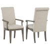 Cresswell Upholstered Dining Arm Chair Tan (Set of 2) / CS-107453