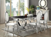 Antoine 7-piece Rectangular Glass Top Dining Set Chrome / CS-107871-S7