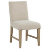 Naser Parsons Dining Side Chair Beige and Light Oak (Set of 2) / CS-115482LTO