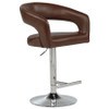 Travia Leatherette Upholstered Adjustable Bar Stool Cocoa Brown / CS-182157BRN