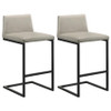 Vardon Genuine Leather Bar Stool Tan (Set of 2) / CS-182226TAN