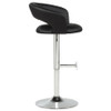 Travia Adjustable Leatherette Swivel Bar Stool Black and Chrome / CS-182718BLK