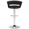 Travia Adjustable Leatherette Swivel Bar Stool Black and Chrome / CS-182718BLK