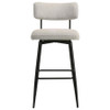 Levine Fabric Upholstered Swivel Bar Chair Cream (Set of 2) / CS-182475CRM